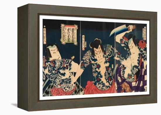 The Kabuki Actors, 1868-Toyohara Kunichika-Framed Premier Image Canvas