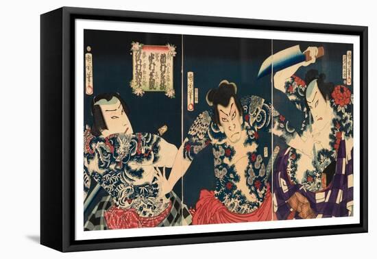 The Kabuki Actors, 1868-Toyohara Kunichika-Framed Premier Image Canvas