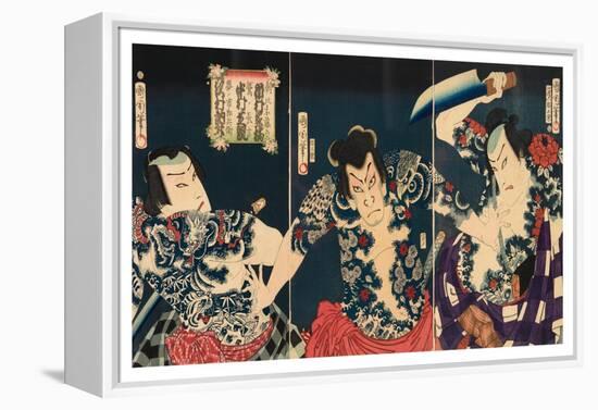 The Kabuki Actors, 1868-Toyohara Kunichika-Framed Premier Image Canvas