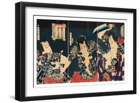 The Kabuki Actors, 1868-Toyohara Kunichika-Framed Giclee Print