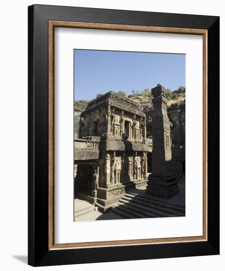 The Kailasa (Kailasanatha) Temple, Ellora Caves, Temples Cut into Solid Rock, Near Aurangabad-R H Productions-Framed Premium Photographic Print