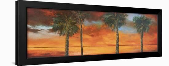 The Kaki Junkaroo sunset, Jamaica, 2020 (oil on canvas)-Andrew Hewkin-Framed Giclee Print