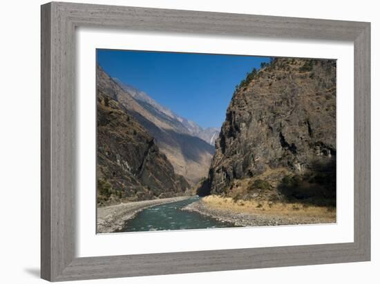 The Kali Gandaki is one of the major rivers of Nepal, Manaslu Region, Nepal, Himalayas, Asia-Alex Treadway-Framed Photographic Print