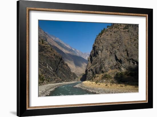 The Kali Gandaki is one of the major rivers of Nepal, Manaslu Region, Nepal, Himalayas, Asia-Alex Treadway-Framed Photographic Print