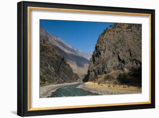 The Kali Gandaki is one of the major rivers of Nepal, Manaslu Region, Nepal, Himalayas, Asia-Alex Treadway-Framed Photographic Print