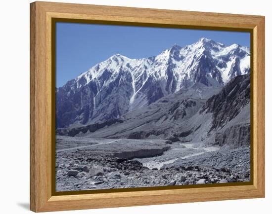 The Karakorum (Karakoram) Highway on the Chinese Side, with River Giz, Xinjiang, China, Asia-Occidor Ltd-Framed Premier Image Canvas