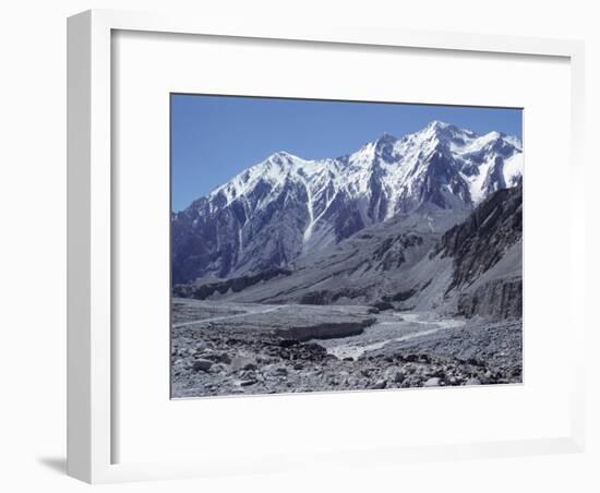 The Karakorum (Karakoram) Highway on the Chinese Side, with River Giz, Xinjiang, China, Asia-Occidor Ltd-Framed Photographic Print