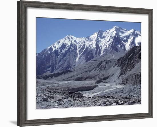 The Karakorum (Karakoram) Highway on the Chinese Side, with River Giz, Xinjiang, China, Asia-Occidor Ltd-Framed Photographic Print