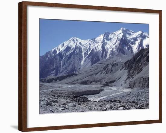 The Karakorum (Karakoram) Highway on the Chinese Side, with River Giz, Xinjiang, China, Asia-Occidor Ltd-Framed Photographic Print