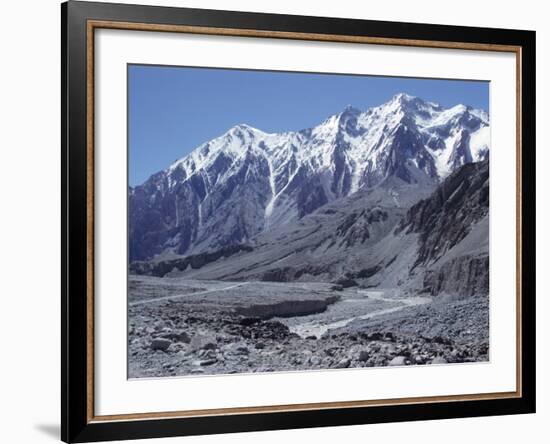 The Karakorum (Karakoram) Highway on the Chinese Side, with River Giz, Xinjiang, China, Asia-Occidor Ltd-Framed Photographic Print