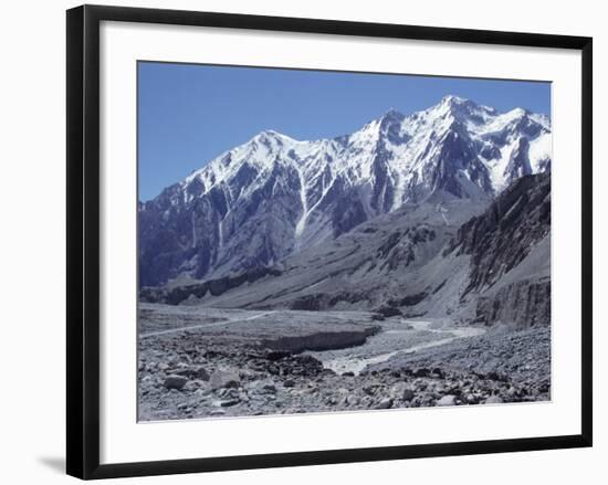 The Karakorum (Karakoram) Highway on the Chinese Side, with River Giz, Xinjiang, China, Asia-Occidor Ltd-Framed Photographic Print