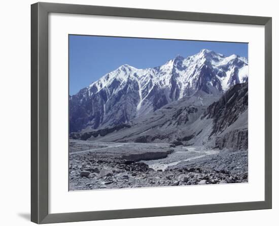 The Karakorum (Karakoram) Highway on the Chinese Side, with River Giz, Xinjiang, China, Asia-Occidor Ltd-Framed Photographic Print