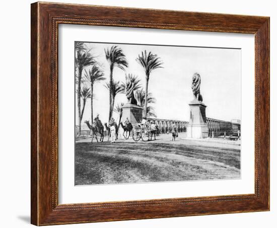 The Kasr-El-Nile Bridge, Cairo, Egypt, C1920S-null-Framed Giclee Print