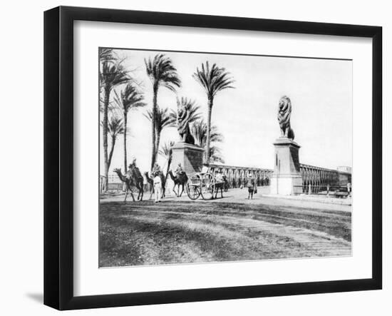 The Kasr-El-Nile Bridge, Cairo, Egypt, C1920S-null-Framed Giclee Print