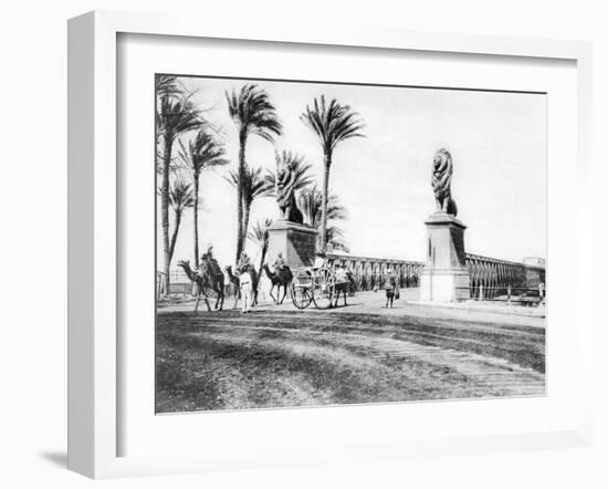 The Kasr-El-Nile Bridge, Cairo, Egypt, C1920S-null-Framed Giclee Print