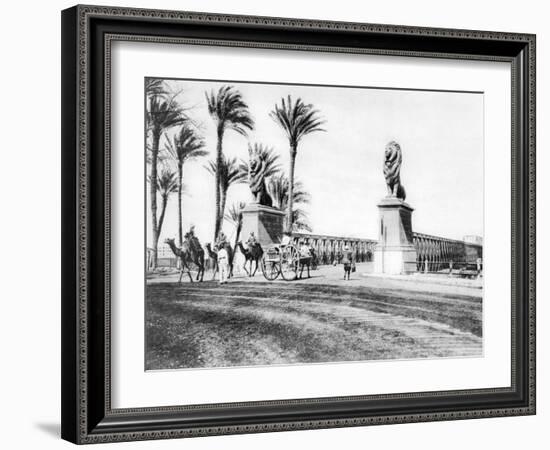 The Kasr-El-Nile Bridge, Cairo, Egypt, C1920S-null-Framed Giclee Print