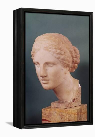 The Kauffmann Head, Head of Aphrodite, Copy of the Aphrodite of Cnidus by Praxiteles (Fl.375-40 BC)-Praxiteles-Framed Premier Image Canvas