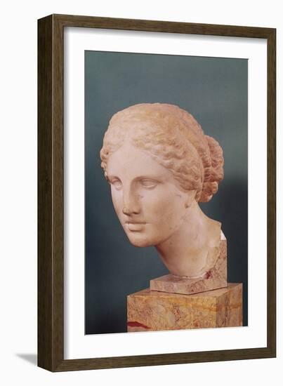 The Kauffmann Head, Head of Aphrodite, Copy of the Aphrodite of Cnidus by Praxiteles (Fl.375-40 BC)-Praxiteles-Framed Giclee Print