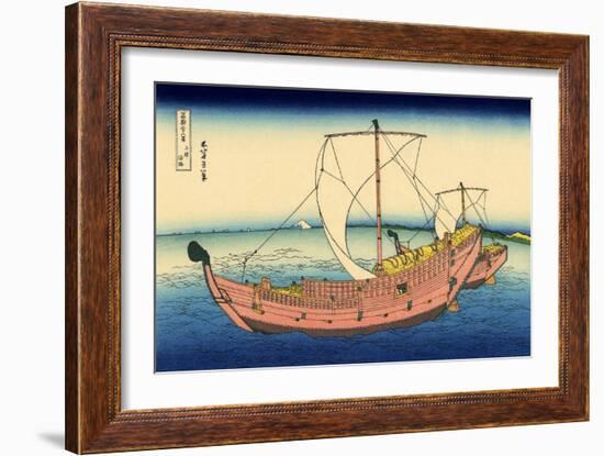 The Kazusa Sea Route, c.1830-Katsushika Hokusai-Framed Giclee Print