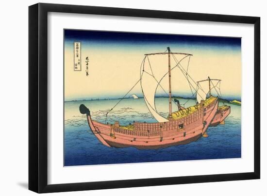 The Kazusa Sea Route, c.1830-Katsushika Hokusai-Framed Giclee Print