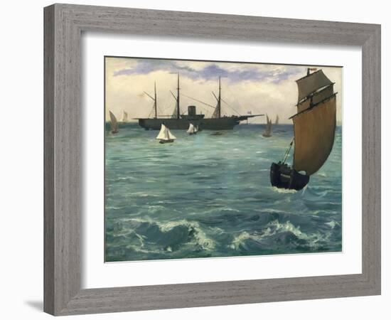 The "Kearsarge" at Boulogne, 1864-Edouard Manet-Framed Giclee Print