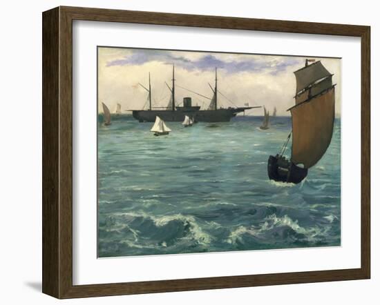 The "Kearsarge" at Boulogne, 1864-Edouard Manet-Framed Giclee Print