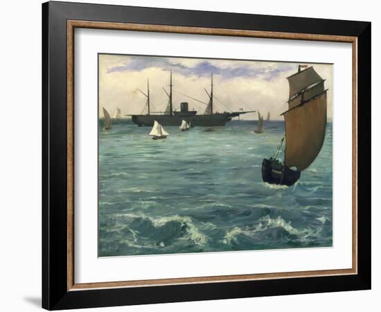 The "Kearsarge" at Boulogne, 1864-Edouard Manet-Framed Giclee Print