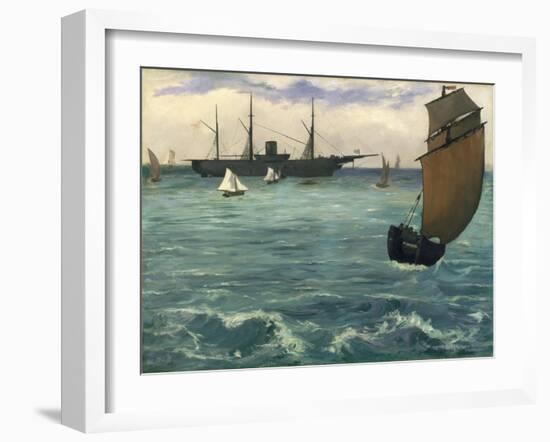 The "Kearsarge" at Boulogne, 1864-Edouard Manet-Framed Giclee Print