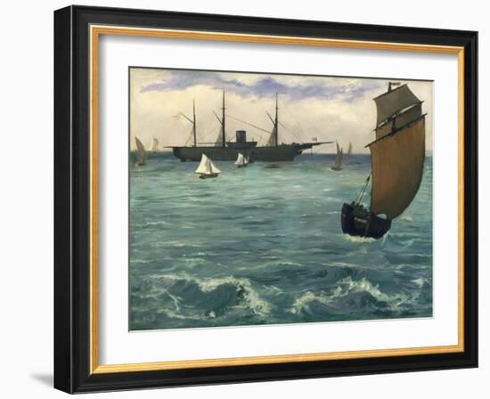 The "Kearsarge" at Boulogne, 1864-Edouard Manet-Framed Giclee Print