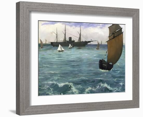 The 'Kearsarge' at Boulogne-Edouard Manet-Framed Giclee Print