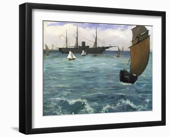 The 'Kearsarge' at Boulogne-Edouard Manet-Framed Giclee Print