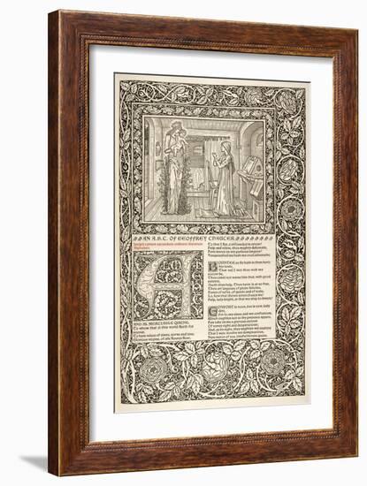 The 'Kelmscott Chaucer', Published 1896 by the Kelmscott Press-William Morris-Framed Giclee Print