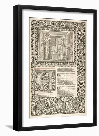 The 'Kelmscott Chaucer', Published 1896 by the Kelmscott Press-William Morris-Framed Giclee Print