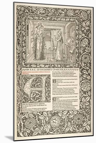 The 'Kelmscott Chaucer', Published 1896 by the Kelmscott Press-William Morris-Mounted Giclee Print