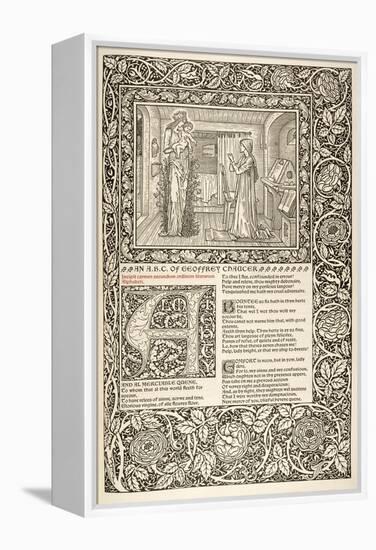 The 'Kelmscott Chaucer', Published 1896 by the Kelmscott Press-William Morris-Framed Premier Image Canvas