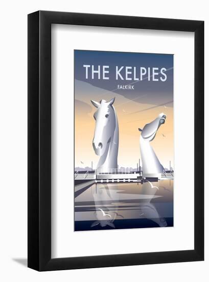 The Kelpies - Dave Thompson Contemporary Travel Print-Dave Thompson-Framed Giclee Print