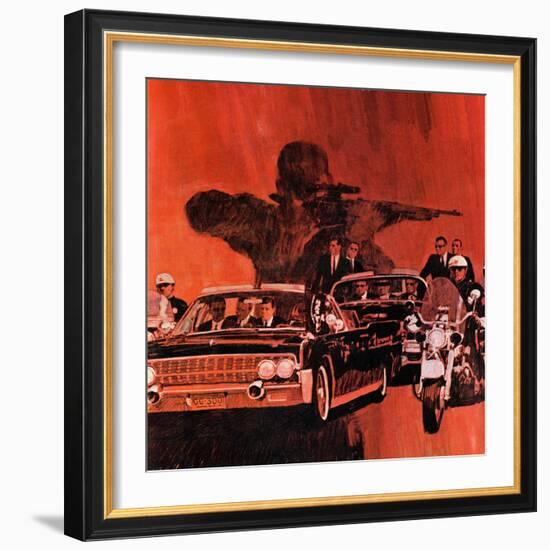 "The Kennedy Assassination," January 14, 1967-Fred Otnes-Framed Giclee Print