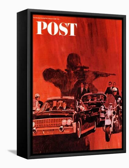 "The Kennedy Assassination," Saturday Evening Post Cover, January 14, 1967-Fred Otnes-Framed Premier Image Canvas