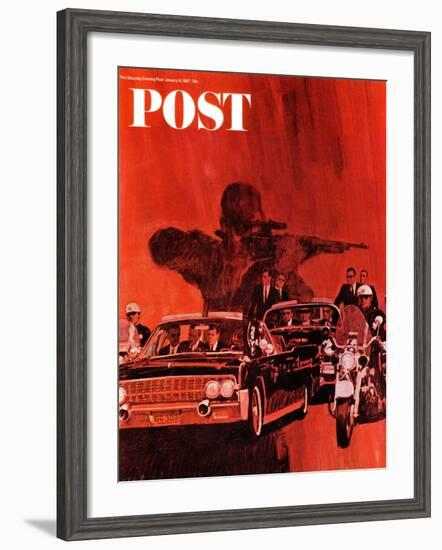 "The Kennedy Assassination," Saturday Evening Post Cover, January 14, 1967-Fred Otnes-Framed Giclee Print