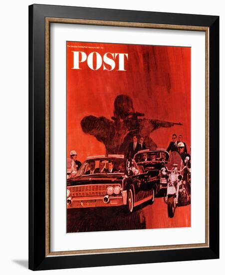 "The Kennedy Assassination," Saturday Evening Post Cover, January 14, 1967-Fred Otnes-Framed Giclee Print