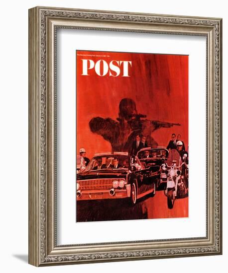 "The Kennedy Assassination," Saturday Evening Post Cover, January 14, 1967-Fred Otnes-Framed Giclee Print