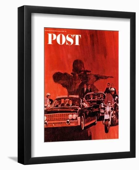 "The Kennedy Assassination," Saturday Evening Post Cover, January 14, 1967-Fred Otnes-Framed Giclee Print