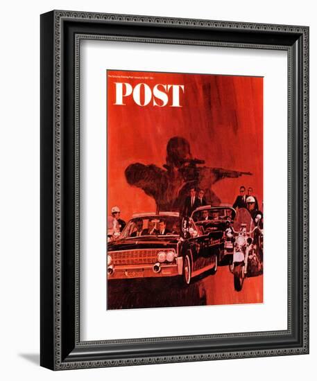 "The Kennedy Assassination," Saturday Evening Post Cover, January 14, 1967-Fred Otnes-Framed Giclee Print