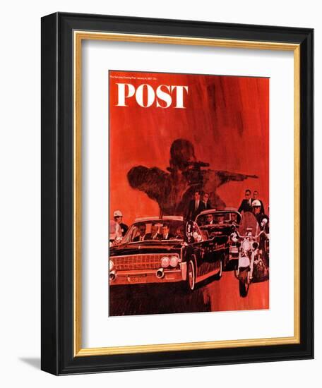 "The Kennedy Assassination," Saturday Evening Post Cover, January 14, 1967-Fred Otnes-Framed Giclee Print