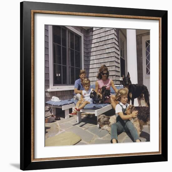 The Kennedy Family with Dogs During a Weekend Getaway-Stocktrek Images-Framed Photographic Print