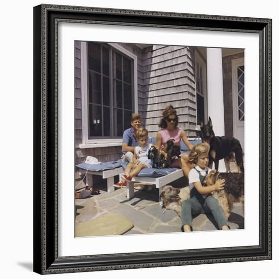 The Kennedy Family with Dogs During a Weekend Getaway-Stocktrek Images-Framed Photographic Print