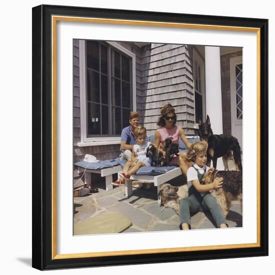 The Kennedy Family with Dogs During a Weekend Getaway-Stocktrek Images-Framed Photographic Print
