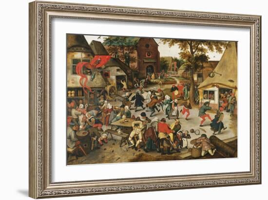 The Kermesse of St. George-Pieter Brueghel the Younger-Framed Giclee Print