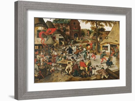 The Kermesse of St. George-Pieter Brueghel the Younger-Framed Giclee Print