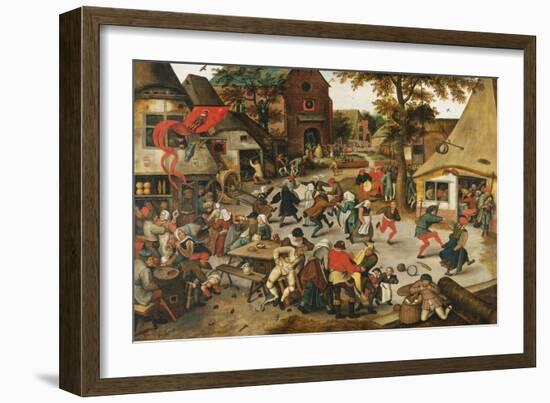 The Kermesse of St. George-Pieter Brueghel the Younger-Framed Giclee Print